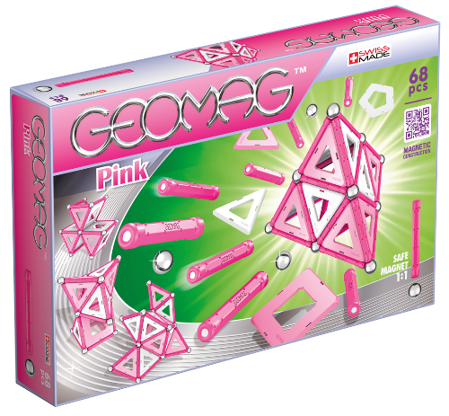 Geomag Panels рожевий 68 деталей | Магнітний конструктор Геомаг PF.524.342.00 фото