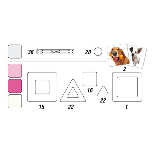 Geomag Panels рожевий 142 деталі | Магнітний конструктор Геомаг PF.524.343.00 фото