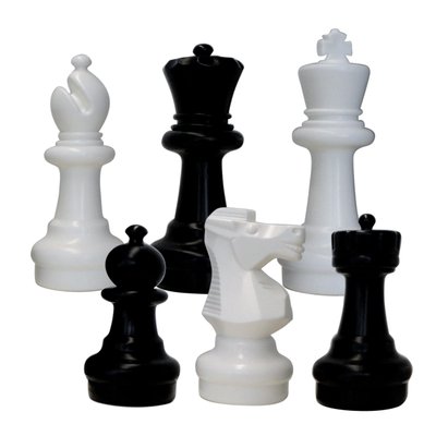 Фигура Ладья для садовых шахмат, 64 см, белая и черная 101146 фото