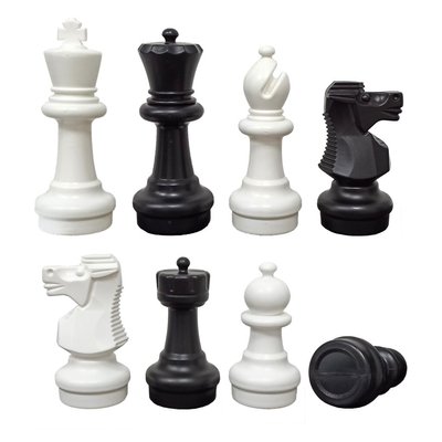 Шахматы садовые, 30 см, черно-белые 101106k фото