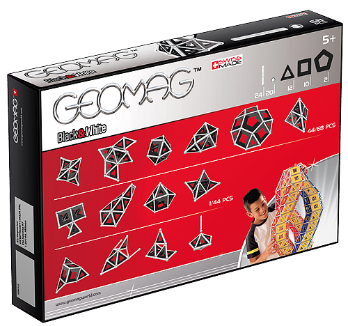 Geomag Panels бело-черный 68 деталей | Магнитный конструктор Геомаг PF.511.012.00 фото