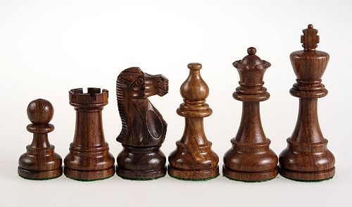 Шахові фігури дерев'яні 98мм Американський Стаунтон E23 фото