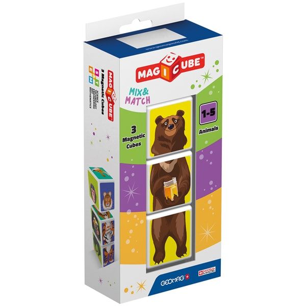 Geomag MAGICUBE Animals 3 cubes | Магнітні кубики Тварини 110 фото
